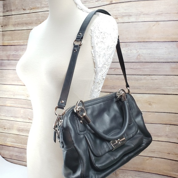 Coach Black Leather Satchel Bag - Picture 8 of 8